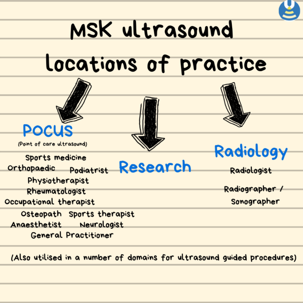Figure 1: Professions utilising MSK Ultrasound in practice